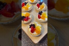 Easy Low Calorie Fruit Tart Desserts #shortsfeed #shorts