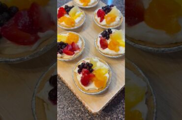Easy Low Calorie Fruit Tart Desserts #shortsfeed #shorts