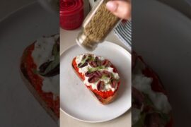 My breakfast for over 2 years now   I call it pizza toast and I’m so obsessed  #breakfast# #recipe