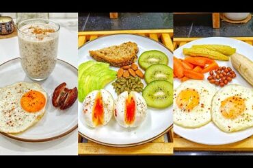 6 Different healthy & high protein breakfast ideas.