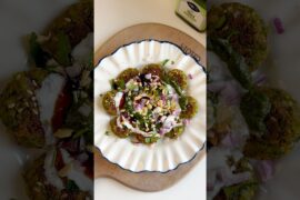 Matar Paneer Tikki Chaat banane ki recipe | Healthy High Protein Snack #recipe #shorts