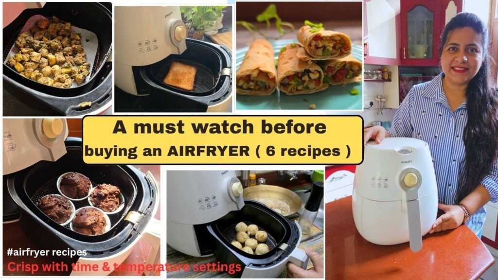 6 Amazing airfryer recipes | use airfryer like a pro #pakodi #cupcakes #leftoverriceballs #airfryer