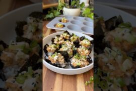 Salmon Sushi Cups #sushi #seafood #healthydinner