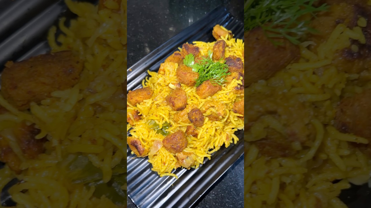 Easy Soyabean Rice/ Pulao recipe #soya #veggies #yummy #delicious #shorts #homemade #food #healthy Easy Soyabean Rice/ Pulao recipe #soya #veggies #yummy #delicious #shorts #homemade #food #healthy