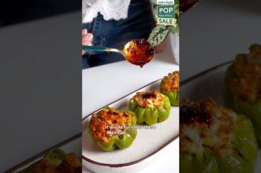 Healthy Stuffed Bell peppers with Rajma and Rice #ytshorts #healthy #bellpepperrecipe