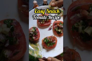 Easy Snack Recipe At Home || Fireless Cooking Tomato Recipe...#shorts #snacks #trending #viralvideo