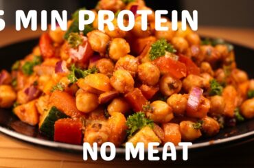 5-Minute High-Protein Chickpea Salad (No Meat!)