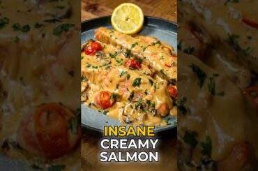 This Creamy Salmon Is INSANE | Easy Healthy Dinner #cooking #recipe  #creamy #dinnerideas  #healthy