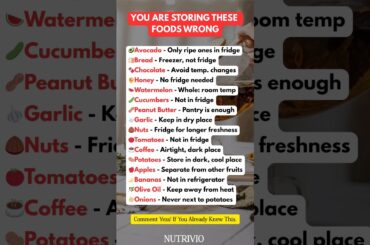 You Are Storing These Foods WRONG! | Fix These Common Food Storage Mistakes #healthylifestyle
