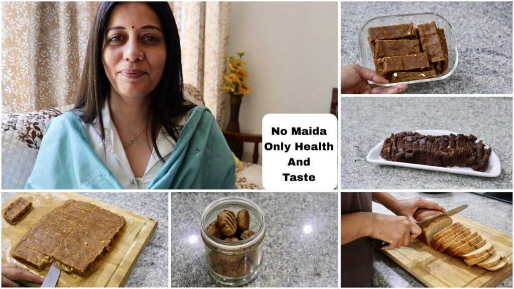 4 Healthy Recipes |Easiest Atta Bread Recipe | 18gm Protein Bar, Ragi Cookies & Eggless Walnut Cake