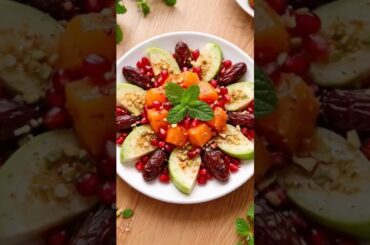 5 Minute Healthy Fruit Bowl | Guava Papaya Pomegranate Dates Recipe