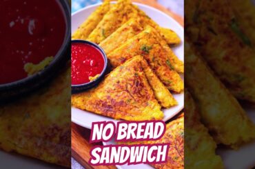 Breadless Sandwich Recipe | High Protein Healthy Snack - Instant Protein Packed Veg Snack #shorts