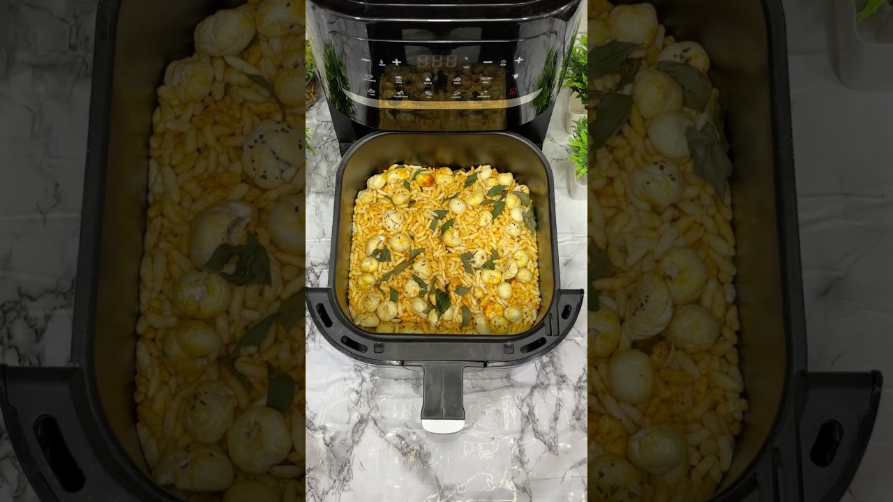 Crispy Puff Rice & Makhana Mix in Air Fryer | Easy Evening Snack Crispy Puff Rice & Makhana Mix in Air Fryer | Easy Evening Snack