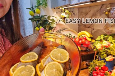 Quick & Healthy Lunch: Baked Fish, Spring Salad/ Healthy dinner ideas/Easy recipe/Prinz rapid/