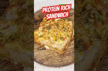 Protein Rich Veg Sandwich | Quick Healthy Breakfast Recipe #recipe #shortsfeed #shorts