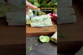 Cucumber Sandwiches With Healthy Homemade Cream Cheese Spread