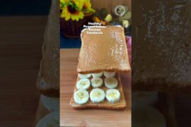 Easy Peanut Butter Banana Toast Recipe #asmr #shorts #food #cooking #indianasmrworld