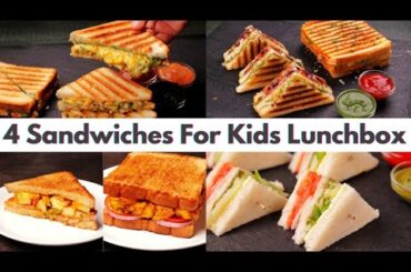 4 Easy & Tasty Sandwich Recipes For Kids | Yummy Sandwich Recipes for Kids Lunch Box