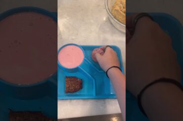 Easy and healthy lunch idea! Homemade strawberry & banana yogurt and sourdough banana bread! #easy