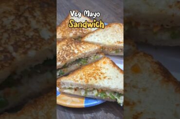 Veg Mayo Sandwich Recipe | Quick Creamy Vegetable Mayonnaise Sandwich #sandwich