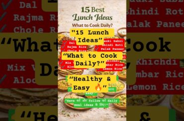 Healthy Indian lunch Ideas #lunchideas #healthyeating  #indianfood #mealprep #recipes #viralshorts
