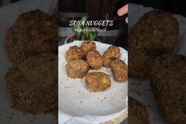 High Protein Soya Nuggets | No Fry Crunchy Snack | Healthy Meal Prep Recipe#nuggets #highprotein #yt