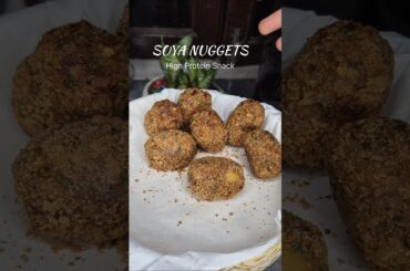 High Protein Soya Nuggets | No Fry Crunchy Snack | Healthy Meal Prep Recipe#nuggets #highprotein #yt