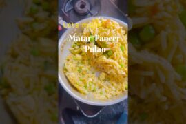 Easy dinner recipe matar paneer pulao,healthy rice recipes for kids,healthy matar paneer pulao