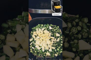 Unique Bhindi Recipe In Airfryer #bhindi #shortsvideo #shorts #reels #recipe #cooking