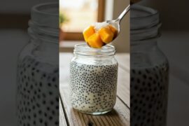 Coconut Mango Chia Pudding | Healthy Breakfast Recipe (Vegan & Easy) #chiapuddingrecipe