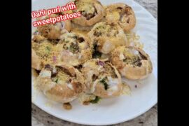 Healthy Dahi Puri Recipe with Sweet Potato Filling/ Chatpata Indian street style dahi puri