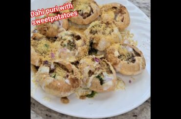 Healthy Dahi Puri Recipe with Sweet Potato Filling/ Chatpata Indian street style dahi puri