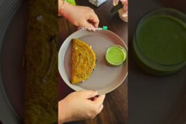High Protein Moong Dal Chilla Recipe | Healthy Breakfast | 25g Protein