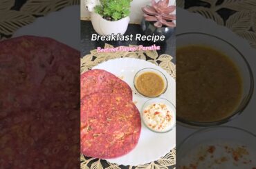 Healthy, Yummy & Delicious Beetroot Paneer Paratha Recipe || Breakfast recipe #youtubeshorts #viral