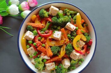 Vegetable Stir Fry -Weight Loss Recipe | Healthy Dinner ideas -Healthy Veggie Bowl | Saute Vegetable