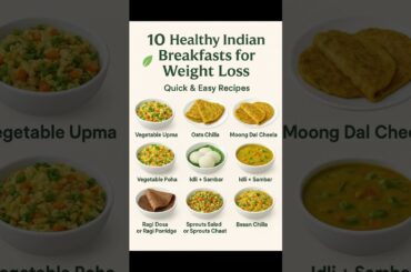 10 Healthy Indian Breakfast Recipes for Weight Loss | Quick & Easy Meals