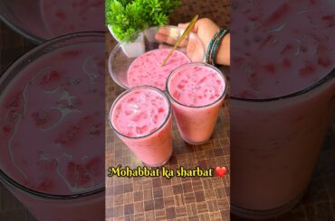 Watermelon sharbat recipe #mohabbatkasharbat #shorts #youtubeshorts #viral #summerdrink #sharbat #yt