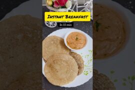 Instant Breakfast with Chutney in 15 min #shorts #ytshorts #instantbreakfast #breakfast