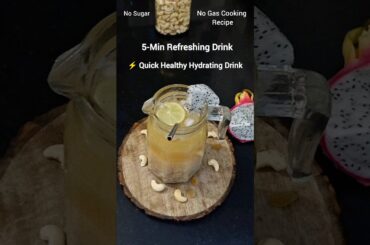 Healthy Instant Cooling Drink Recipe #shorts #ytshorts #healthy #viral#trending #dragonfruit#coconut