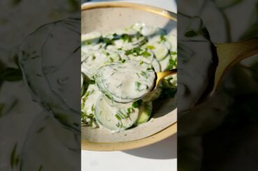 Creamy Cucumber Salad Recipe #salad  #healthyglobeadventures #viral #trending #recipe #easyrecipe
