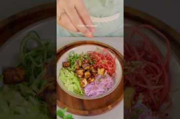 Color-Changing Rice Noodle Salad | Healthy Summer Meal | Easy Tofu Salad #summersalad