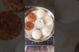 Healthy Breakfast Idea Day 4/Idly & coconut chutney with Gunpowder#shorts #breakfastideas #india