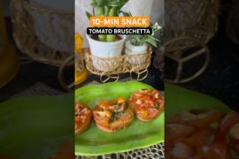 Easy Bruschetta Recipe | 10 Minute Healthy Snack #shorts