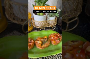 Easy Bruschetta Recipe | 10 Minute Healthy Snack #shorts