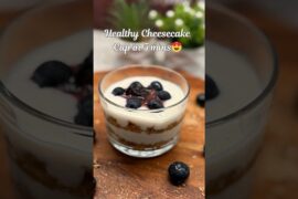 Healthy Cheesecake in 5 mins | No Cream Cheese | No Bake Yogurt Dessert #ytshorts