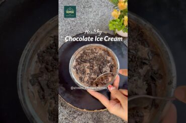 Healthy Chocolate Ice Cream | No Sugar, No Cream | Oats & Dates Ice Cream Recipe #chocolateicecream