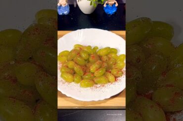 Spiced Grapes Masala Delight - A Tangy, Sweet & Savory Fusion Treat #shorts #grapes #fruit #viral
