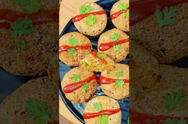 Crispy Healthy Daliya Cutlet #breakfast #evening #snacks #kids #favourite #tiffin #lunch #box #reels
