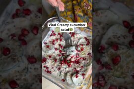 Viral Creamy Cucumber Salad | #shorts #salad #cucumbersalad #healthysalad #summerrecipes