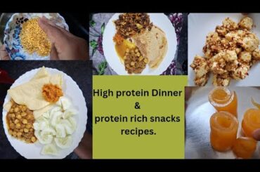 High protein Dinner, breakfast and protein rich snacks recipes //  Healthy weight loss recipe //